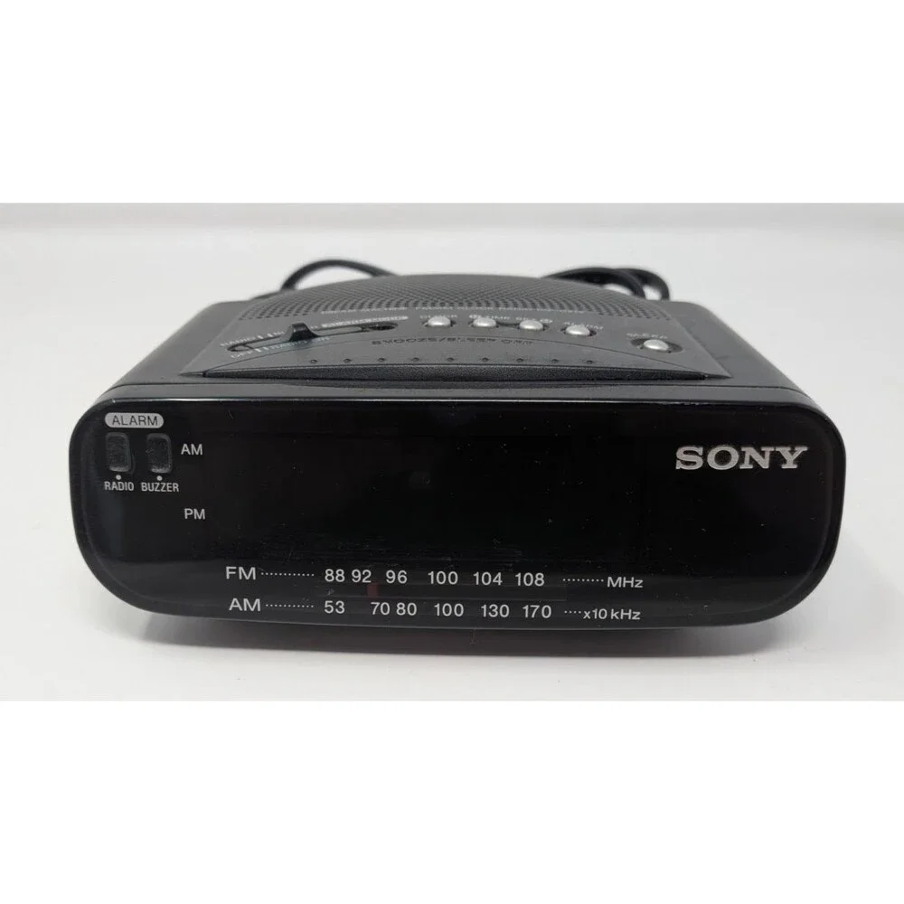 Sony Dream Machine ICF-C212 FM AM Alarm Clock Radio Green LED Y2K Vintage Works